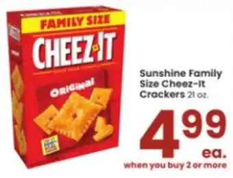 Albertsons Sunshine Family Size Cheese-It Crackers offer