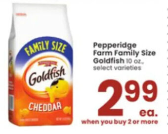 Albertsons Pepperidge Farm Family Size Goldfish offer
