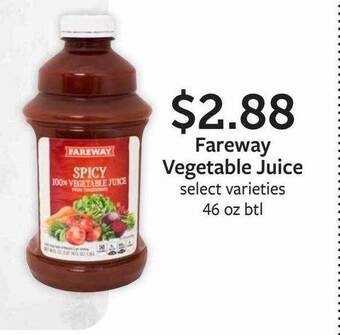 Fareway Fareway vegetable juice offer