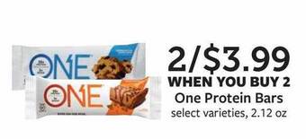 Fareway One protein bars offer