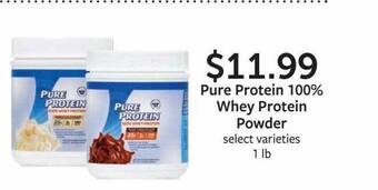 Fareway Pure protein 100% whey protein powder offer