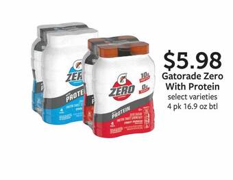 Fareway Gatorade zero with protein offer