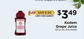 ShopRite Kedem grape juice offer