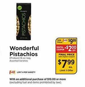 ShopRite Wonderful pistachios offer