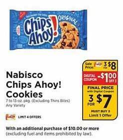ShopRite Nabisco chips ahoy! cookies offer