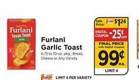 ShopRite Furlani garlic toast offer
