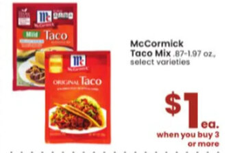 Albertsons McCormick Taco Mix offer