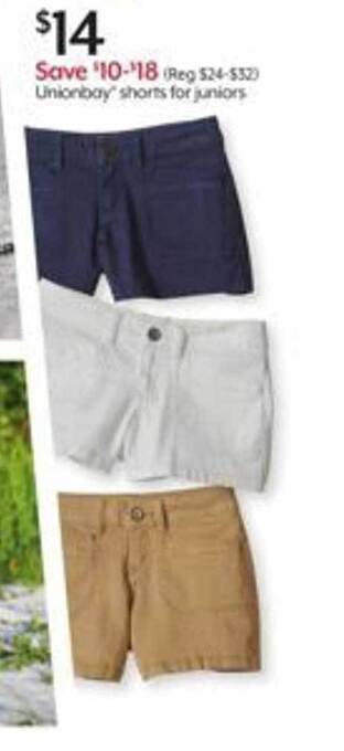 Bealls Unionbay shorts for juniors offer
