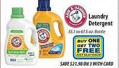 ACME Arm & hammer laundry detergent offer