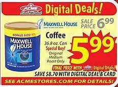 ACME Maxwell house coffee offer
