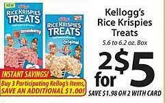 ACME Kellogg's rice krispies treats offer