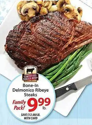 ACME Bone-in delmonico ribeye steaks offer