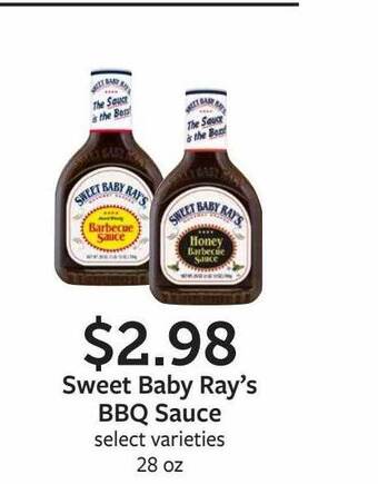 Fareway Sweet baby ray's bbq sauce offer