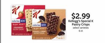 Fareway Kellogg's special k pastry crisps offer