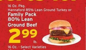 Hannaford Family pack 80% lean ground beef offer