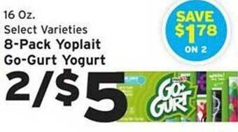 Hannaford 8-pack yoplait go-gurt yogurt offer