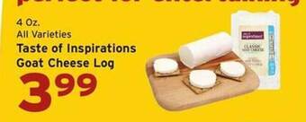Hannaford Taste of inspirations goat cheese log offer