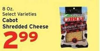 Hannaford Cabot shredded cheese offer