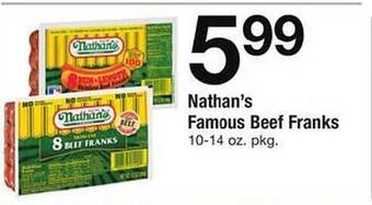 Safeway Nathan's famous beef franks offer