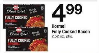 Safeway Hormel fully cooked bacon offer