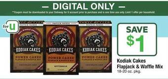 Safeway Kodiak cakes flapjack & waffle mix offer