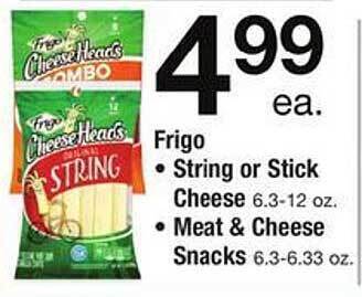 Safeway Frigo string or stick cheese, meat & cheese snacks offer