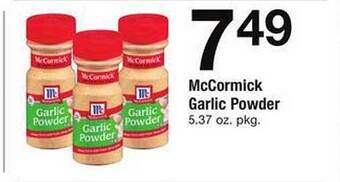 Safeway Mccormick garlic powder offer