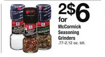 Safeway Mccormick seasoning grinders offer