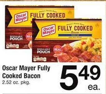 Safeway Oscar mayer fully cooked bacon offer