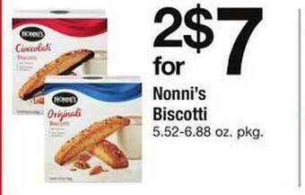 Safeway Nonni's biscotti offer