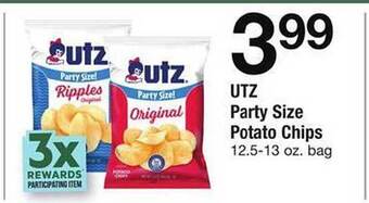 Safeway Utz party size potato chips offer