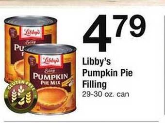 Safeway Libby's pumpkin pie filling offer