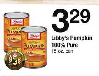 Safeway Libby's pumpkin 100% pure offer