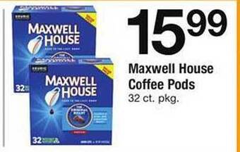 Safeway Maxwell house coffee pods offer