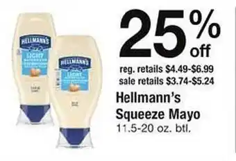 Safeway Hellmann's squeeze mayo offer