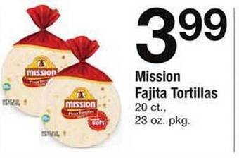 Safeway Mission fajita tortillas offer