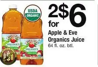 Safeway Apple & eve organics juice offer