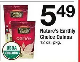 Safeway Nature's earthly choice quinoa offer