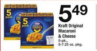 Safeway Kraft original macaroni & cheese offer