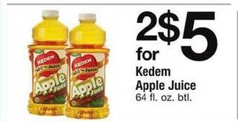 Safeway Kedem apple juice offer