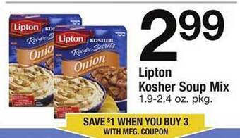 Safeway Lipton kosher soup mix offer
