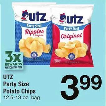 Safeway Utz party size potato chips offer
