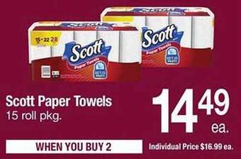 Safeway Scott paper towels offer