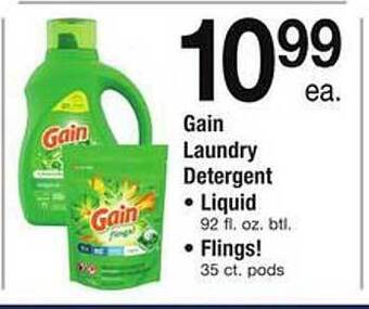 Safeway Gain laundry detergent offer