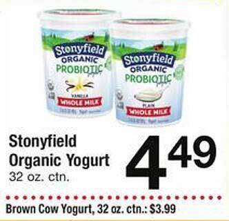 Safeway Stonyfield organic yogurt offer