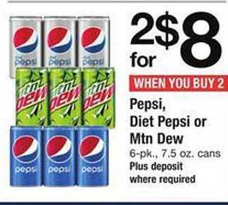 Safeway Pepsi, diet pepsi or mtn dew offer