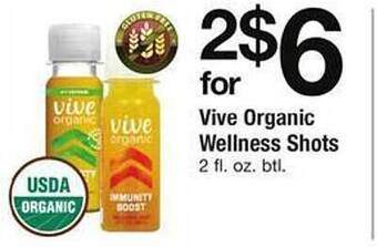 Safeway Vive organic wellness shots offer