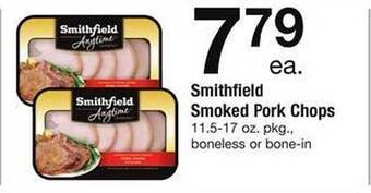 Safeway Smithfield smoked pork chops offer