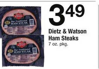 Safeway Dietz & watson ham steaks offer