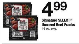 Safeway Signature select uncured beef franks offer